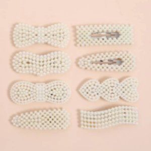 3/$25 Faux Pearl Hair Clip Set of Eight